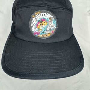 Jamie O’Brien black "Ride Anything" Five Panel Hat, Surf anything, ride anything